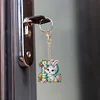 (US Only)PET Double Sided Special Shaped Easter Alphabet DIY Diamond Painting Keychain