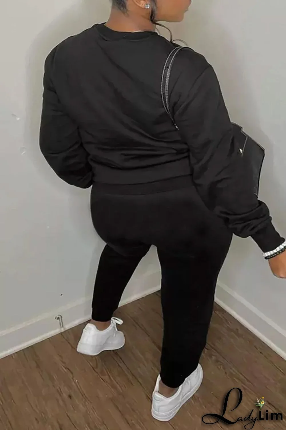 Blue Street Cute Character Print Patchwork O Neck Tops