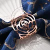 Golden Silver Hollow Rose Catering Napkin Ring