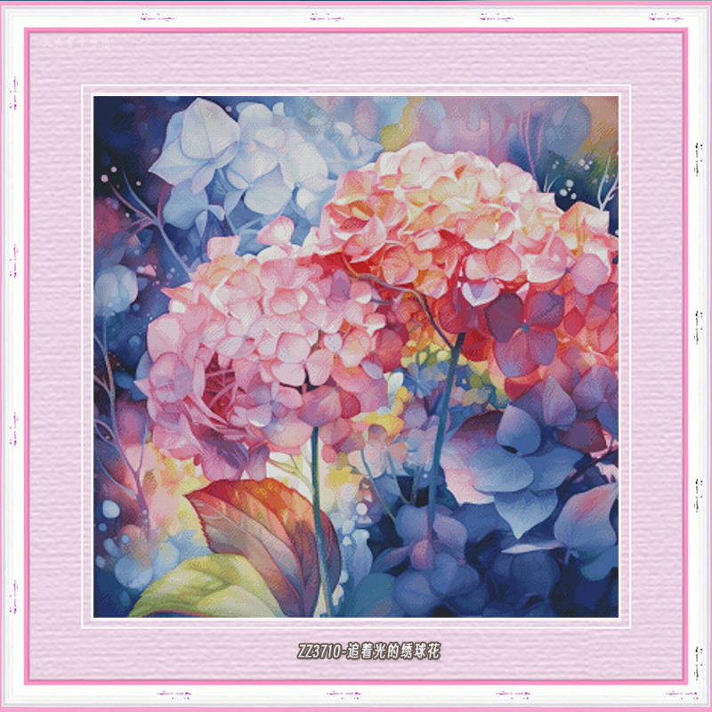 [ZZ3710-Yan Xia Hydrangea]  Painting Fairy Cross Stitch