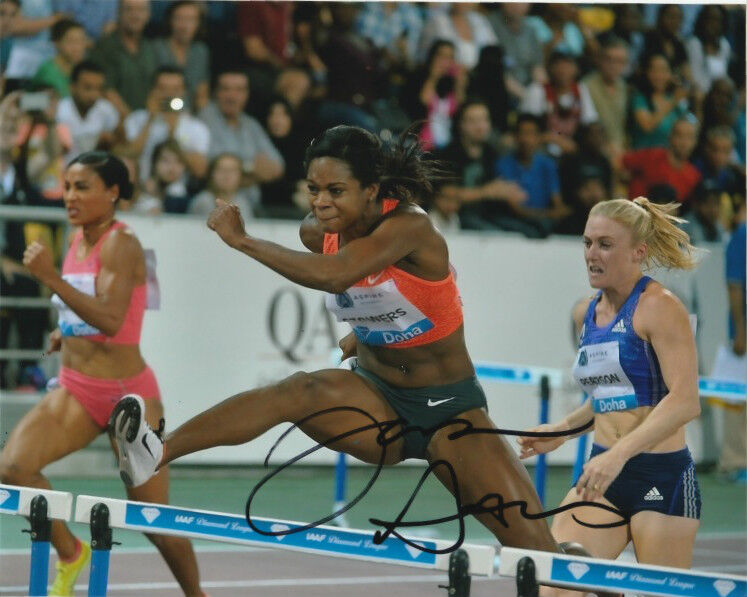 Jasmin Stowers USA Hurdles Autographed Signed 8x10 Photo Poster painting COA