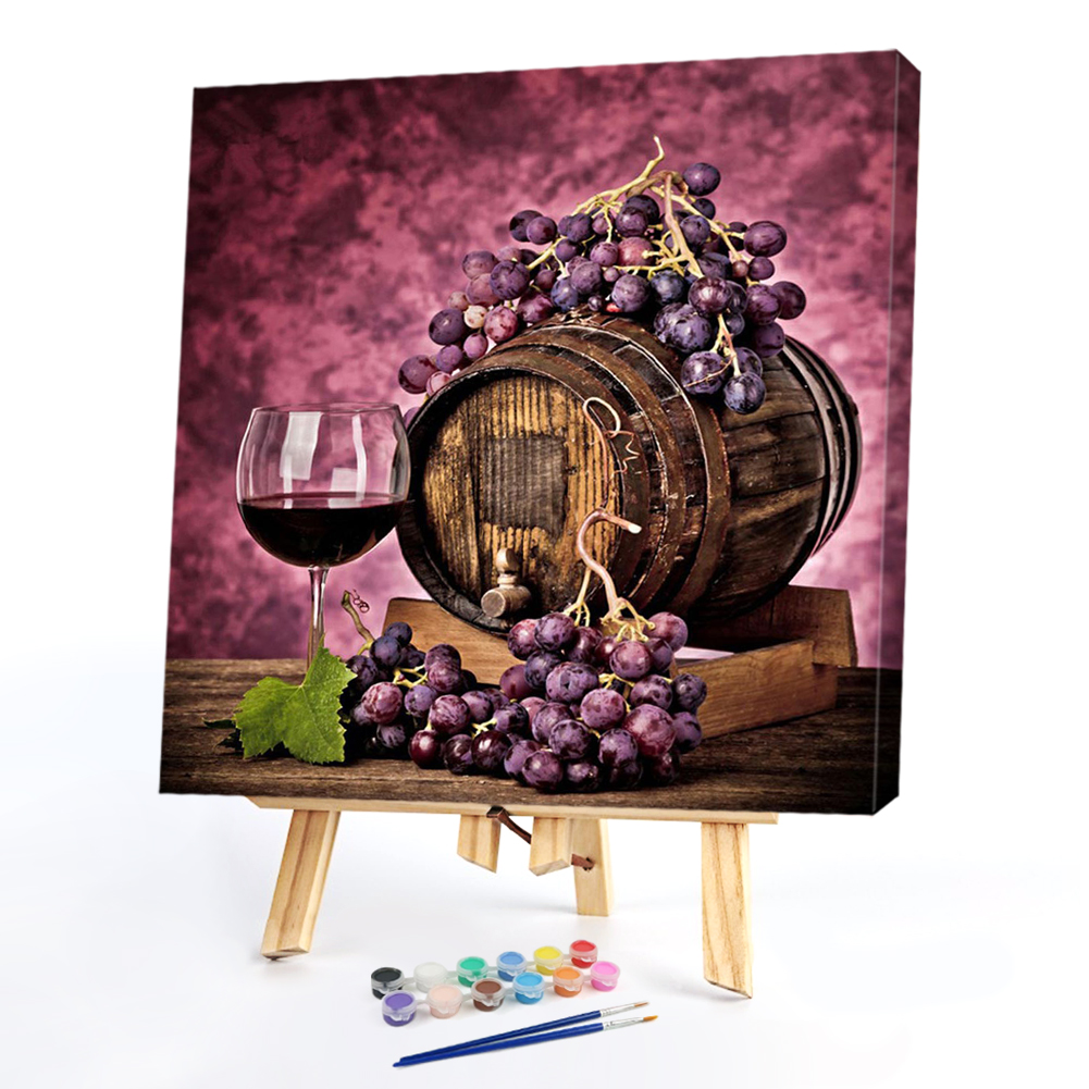 

40*40CM - Paint By Numbers - Grape Wine, 501 Original