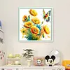 Poppy Butterfly-Partial 11CT Stamped Cross Stitch Bead Embroidery 36*36cm/14.17*14.17in tapestrymarket