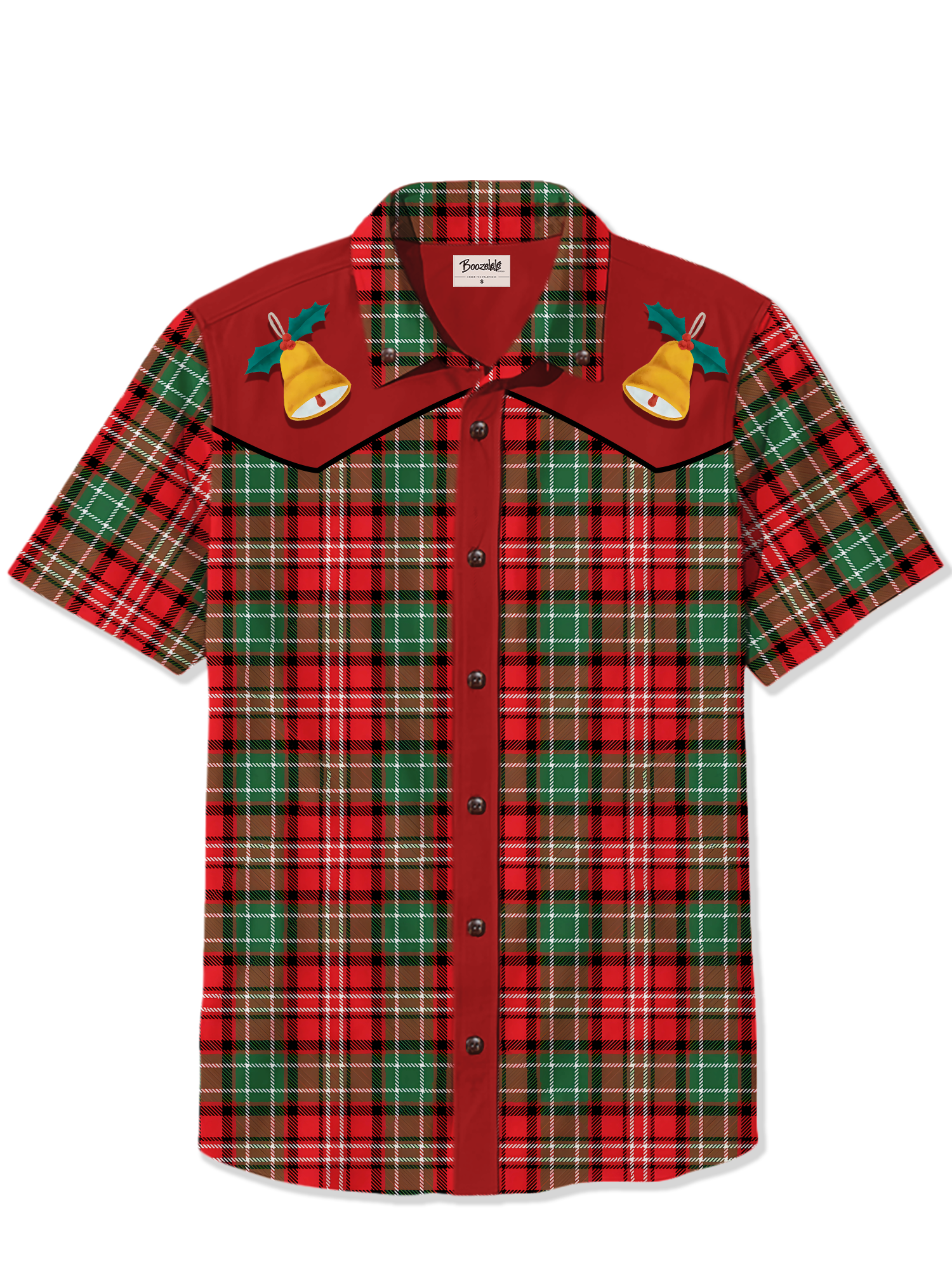 Plaid Bells Christmas - 100% Cotton Shirt