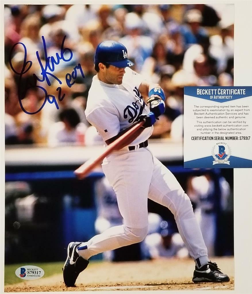 Eric Karros signed Dodgers 8x10 Photo Poster painting #2 92 ROY