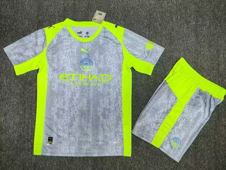 2025-26 Manchester City Second Away Match Kit Set - Adult Version