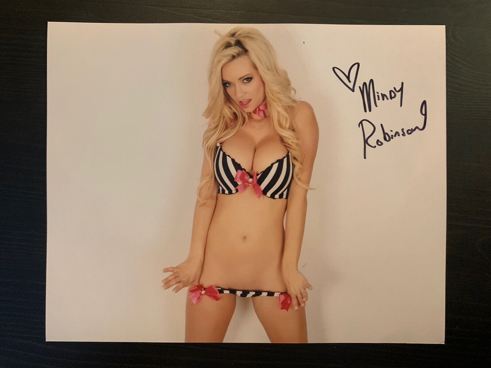 Mindy Robinson signed 8x10 Photo Poster painting Sexy Hot Model Autographed Rare