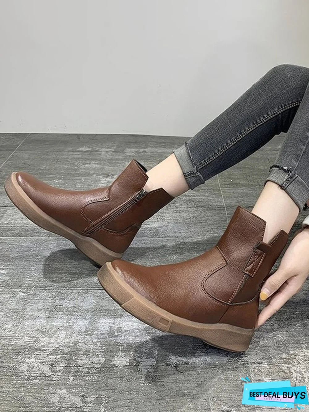 Vintage Leather Ankle Boots