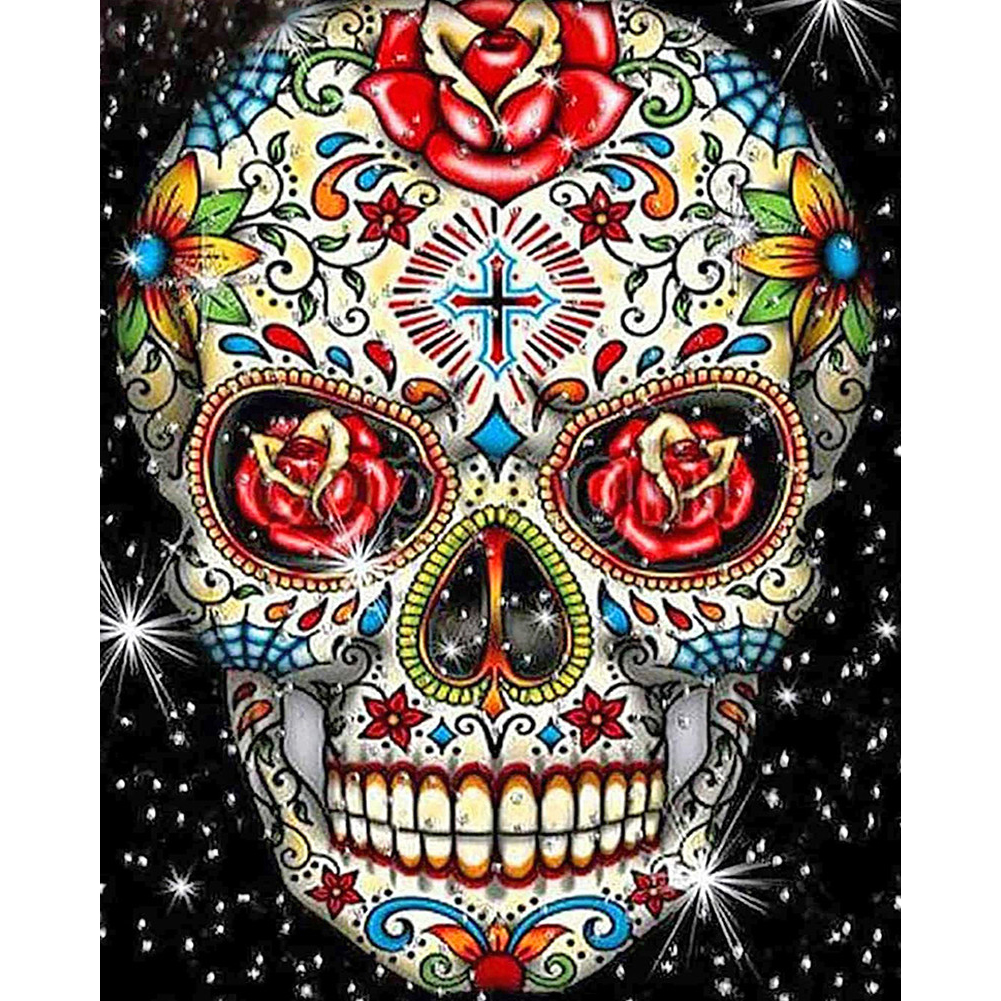 

40*50CM - Square Drill Diamond Painting - Gorgeous Skull, 501 Original