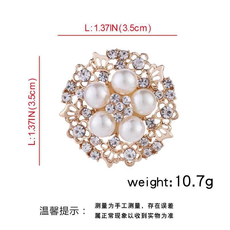 Elegant Glam Pin Heart Shape Flower Bow Knot Alloy Plating Artificial Pearls Women’s Brooches