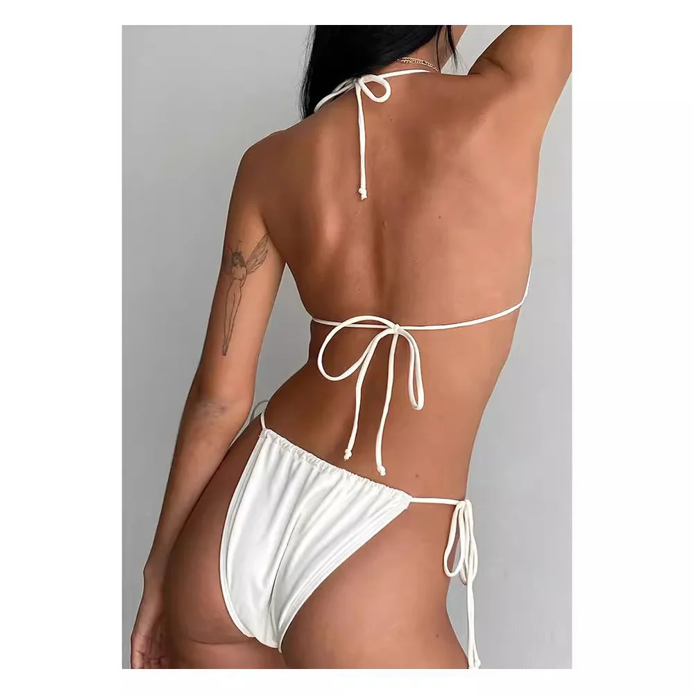 Uveng Uveng New Summer Sexy Bikini Swimsuit Bow Tie Tie Biniki Swimsuit Woman