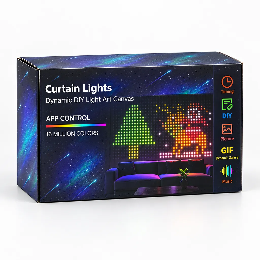 Curtain Lights Dynamic DIY Light Art Canvas product packaging