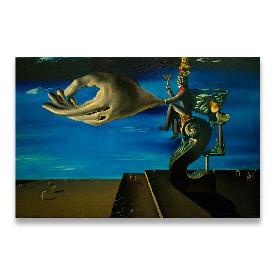 Salvador Dali Canvas Art Print Poster The Waves Book Sailboat Picture Canvas painting Diary of Discovery by Vladimir Kush