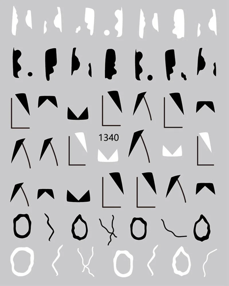 3D Swirl Lines Nail Sticker Geometry Irregular Whirling Wave Cow Print Decal on Nails Art Charms Manicure Slider Tip Accessories-Nail Inspo