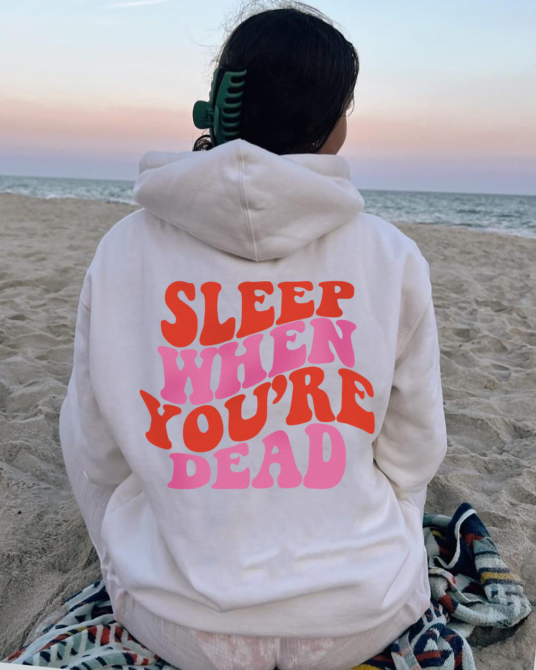 : Sleep When You're Dead Trendy Pullover Hoodie : Sports