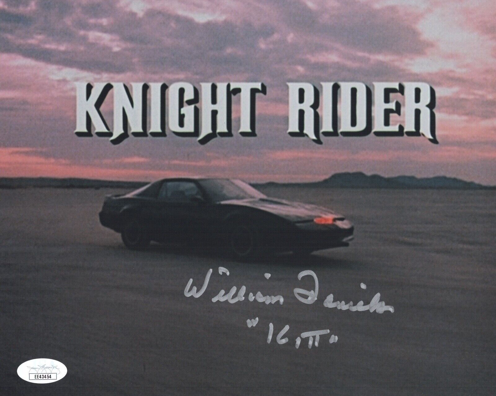 William Daniels Signed KITT Knight Rider 8x10 Photo Poster painting IN PERSON Autograph JSA COA