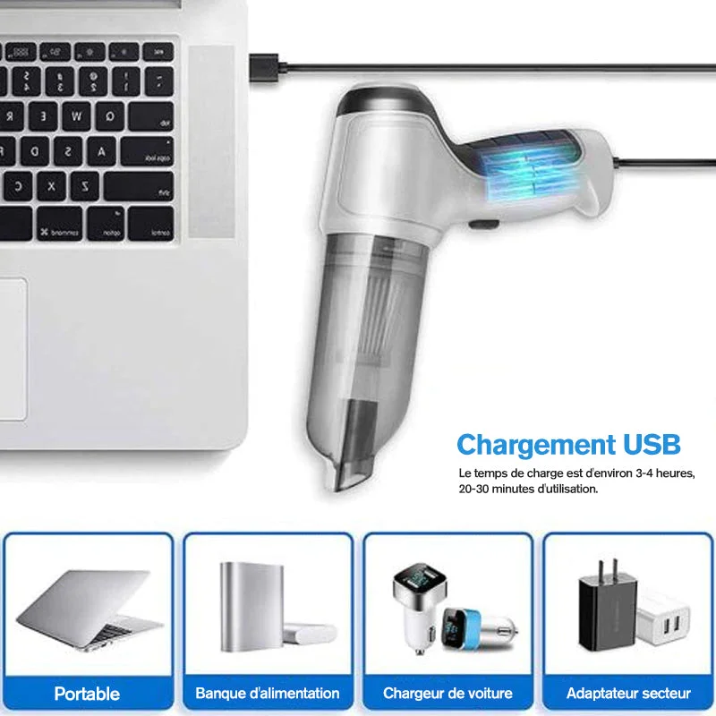 Mini aspirateur &agrave; main sans fil