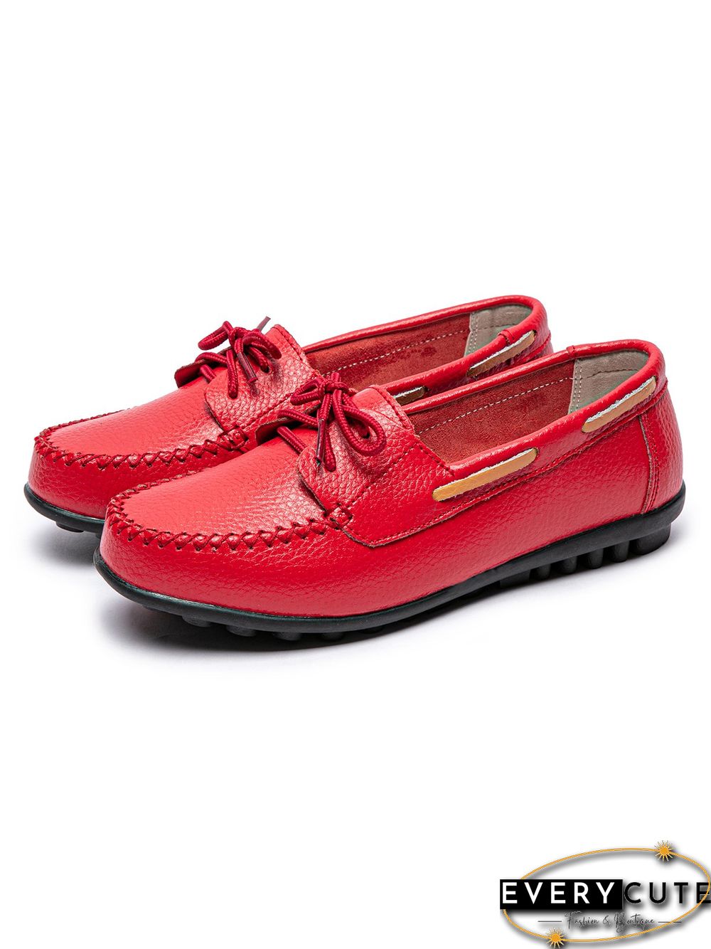 Retro Casual Simple Lace-up Flat Shoes