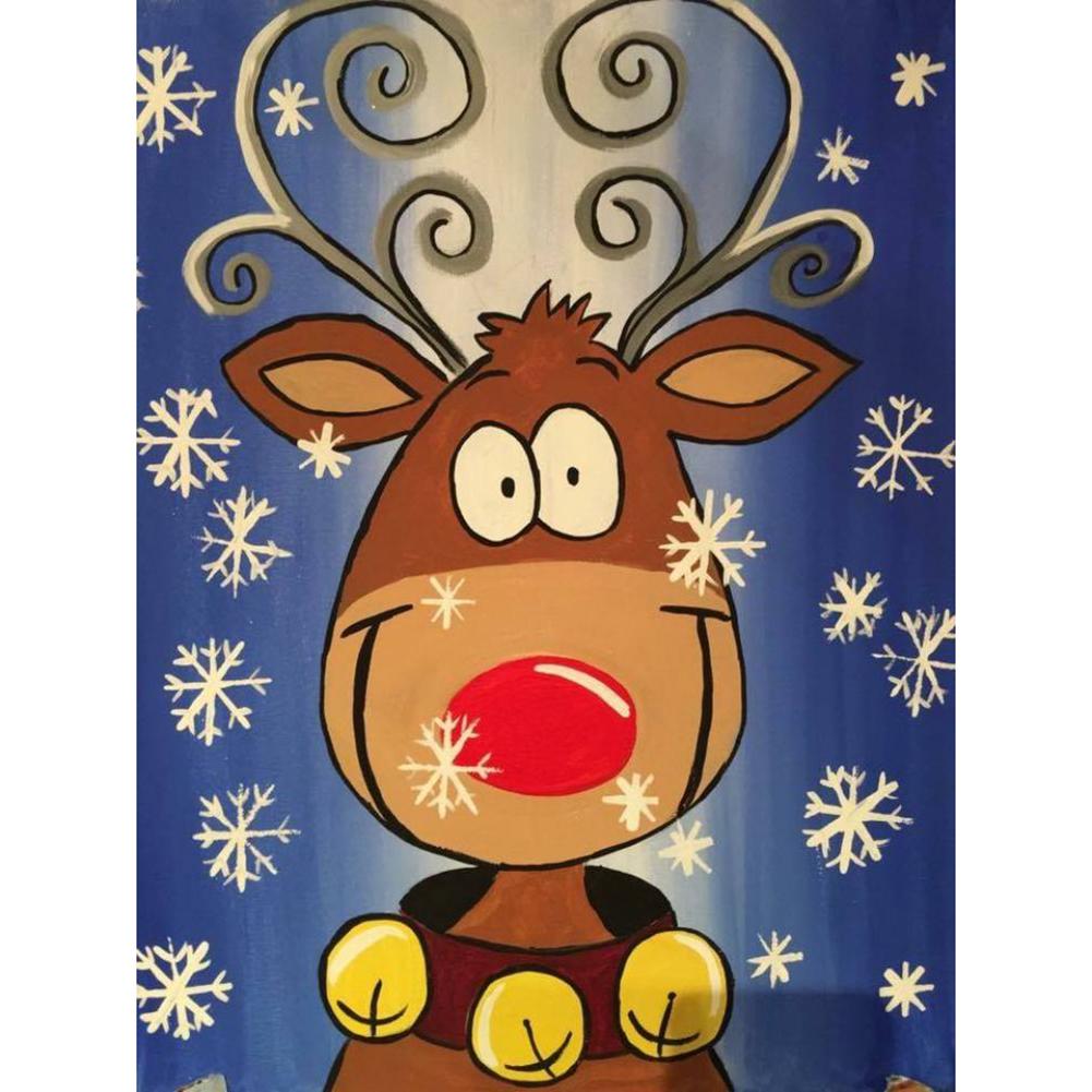 

30x40cm Round Drill Diamond Painting-Christmas Sheep, 501 Original