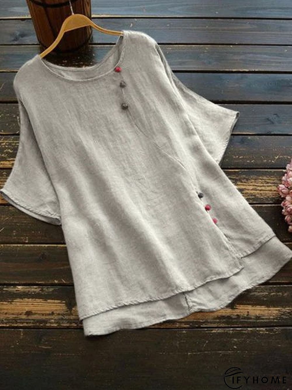 Casual Crew Neck Short Sleeve Tops | IFYHOME