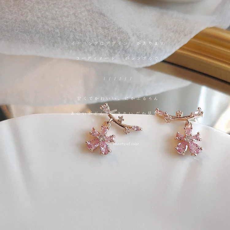 Pink Plum Blossom Earring