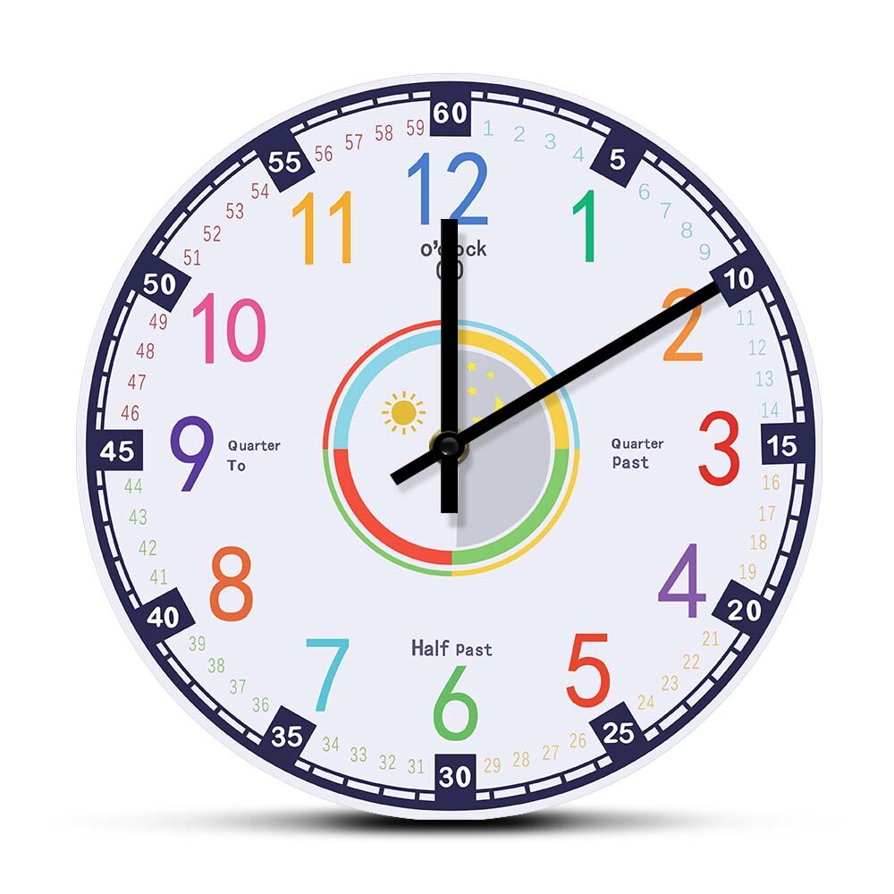 

Learning Time Educational - Frameless Acrylic Wall Clock, 501 Original