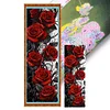 Black And Red Rose-11CT Stamped Cross Stitch 30*90cm/11.81*35.43in(Big Size)