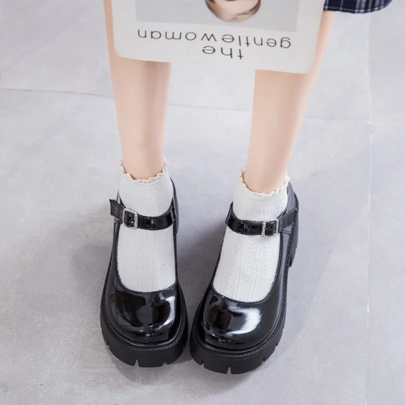 Mary Jane Lolita Shoes Women Japanese Style Vintage Soft Sister Girls High Heels Platform College Student Cosplay Costume Shoes