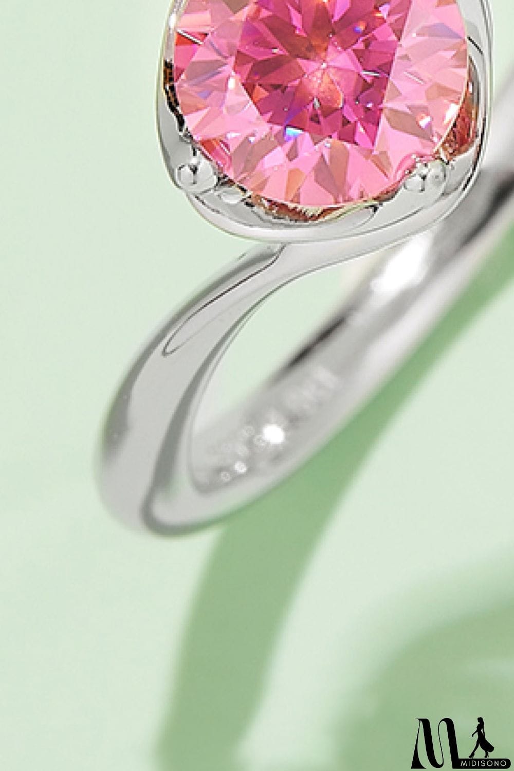 MidiSono - 1 Carat Moissanite 925 Sterling Silver Solitaire Ring