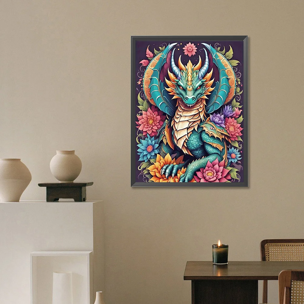 Diamond Painting - Full Round Drill - Colorful Dragon(Canvas|30*40cm)