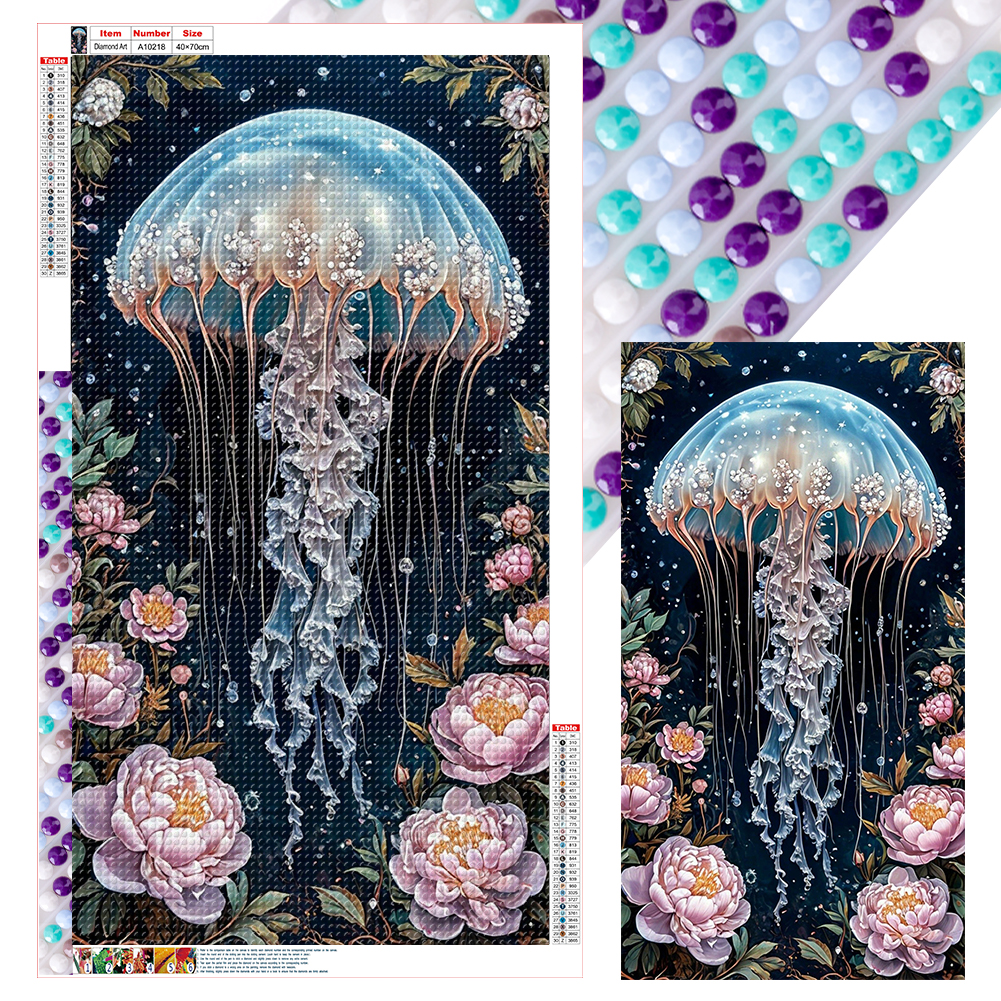 Jellyfish 40*70cm(canvas) full round drill diamond painting