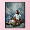 Beauty And The Wolf - 11CT Stamped Cross Stitch - 40*50cm - Animal