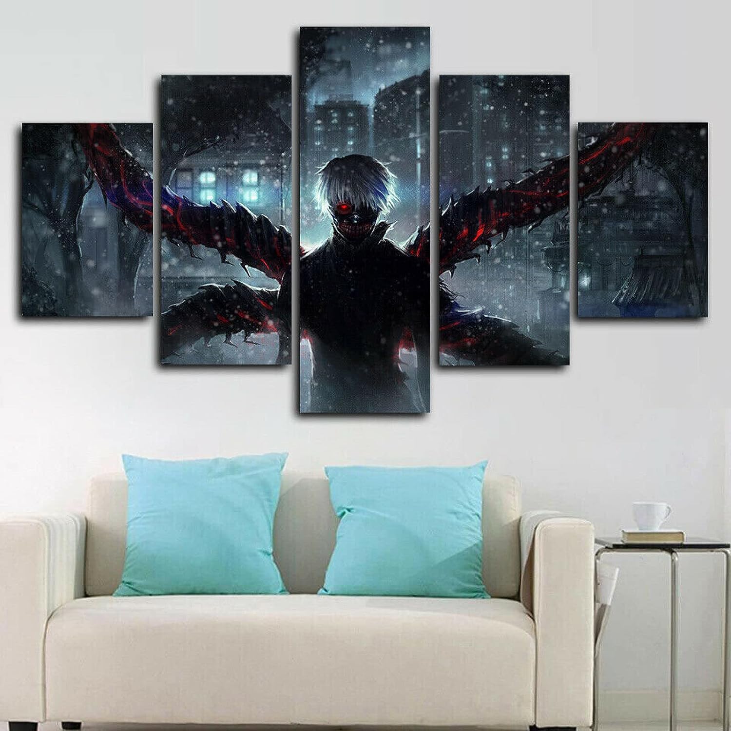 GUOGUAN Large 5 Piece Prints On Canvas Artwork Toky Ghou Anime Ken Kane 5 Piece Hd Wallpapers Art Canvas Print Modern Poster Modular Art Painting Living Room Home Decor Prints Poster