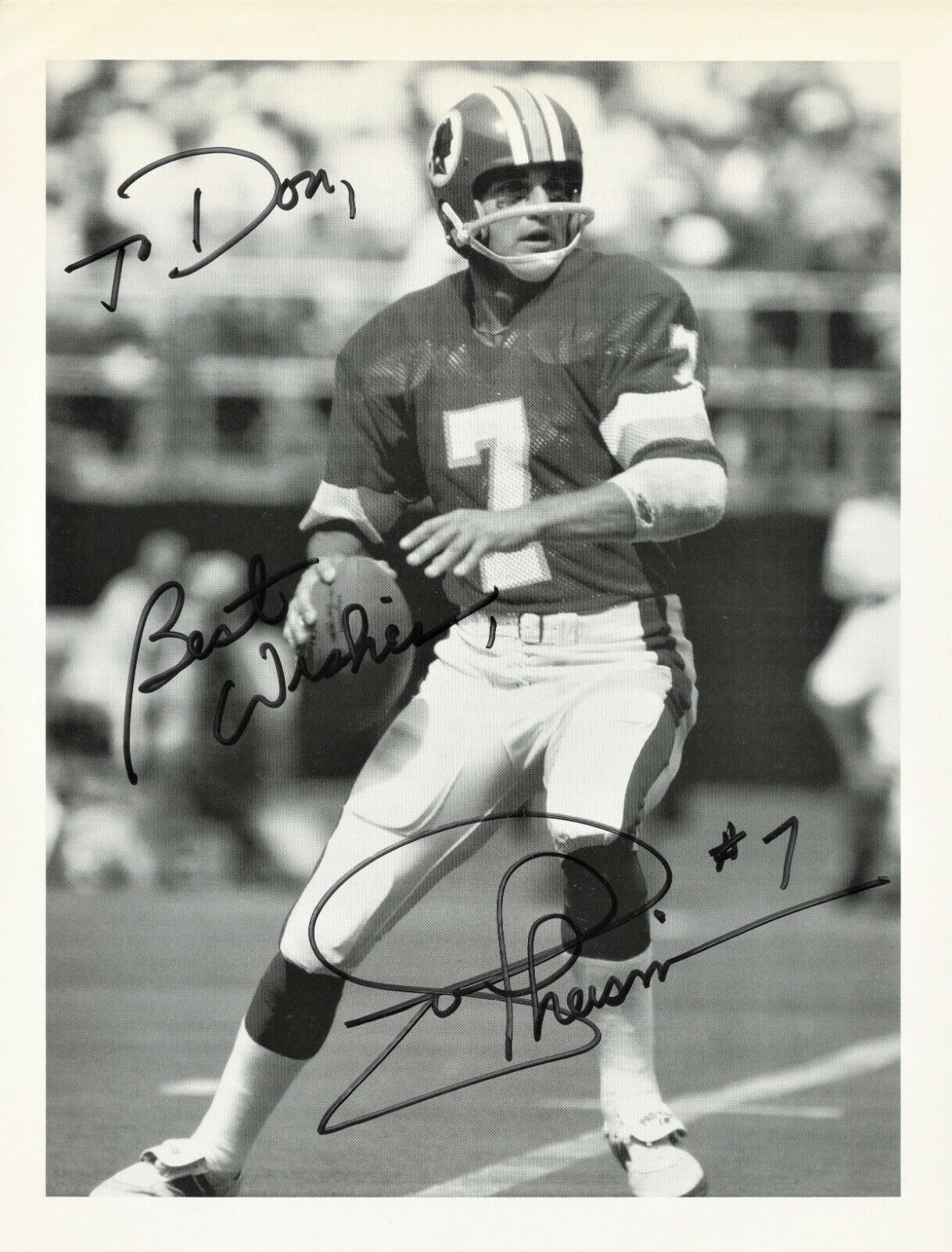 JOE THEISMANN Signed Photo Poster painting