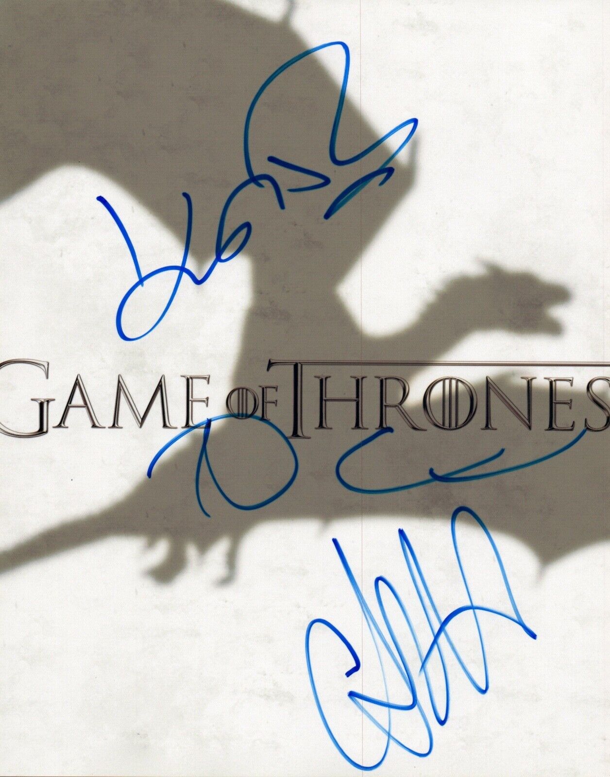 Game of Thrones Signed 8x10 Photo Poster painting x3 John Bradley Dean-Charles Chapman Carice VD