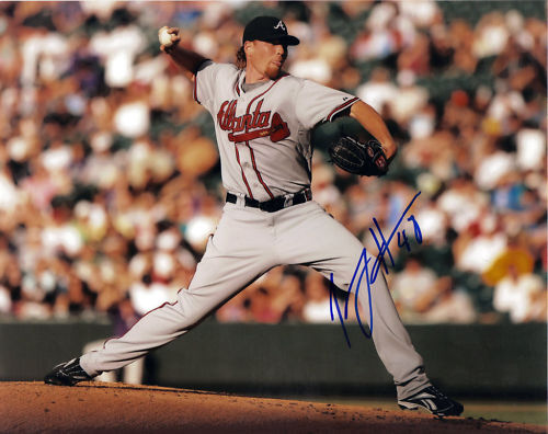 TOMMY HANSON ATLANTA BRAVES ACTION SIGNED 8x10