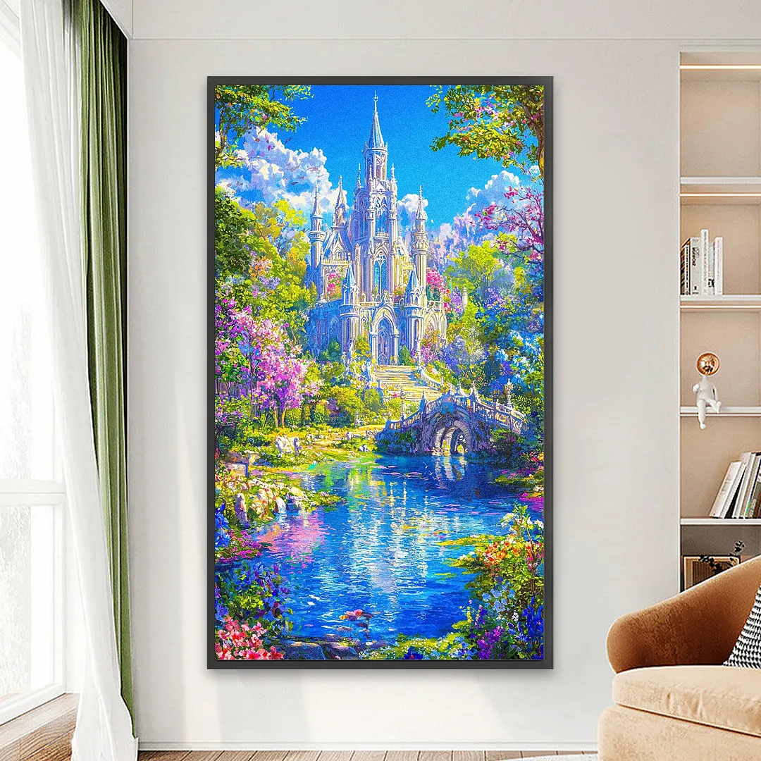 Castle 5D Full Round Drill DIY Diamond Painting Kit for Adults 40x70CM