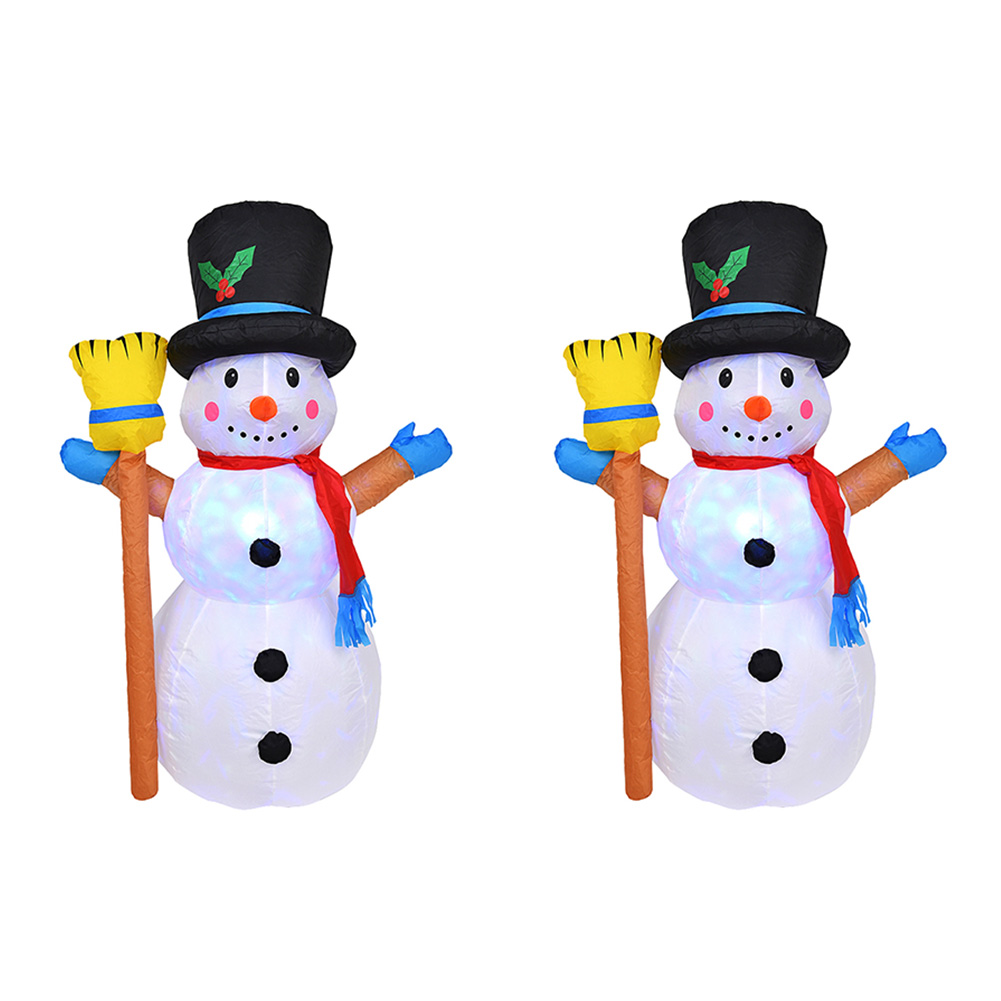 

1.2 Meters Inflatable Snowman Doll Outdoor LED Yard Prop Christmas Ornament, 501 Original