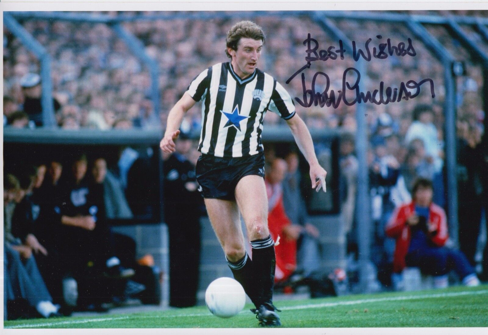 John Anderson Hand Signed Newcastle United 12x8 Photo Poster painting 1.