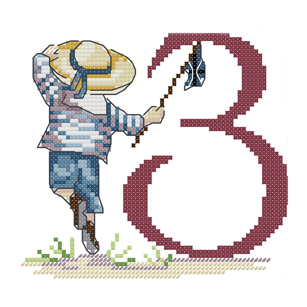 

Number 3 - 14CT Stamped Cross Stitch - 17*16cm, 501 Original