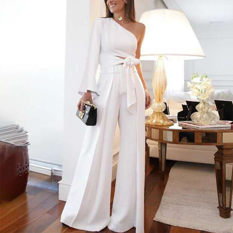 New Women's Elegant One-Shoulder Fashion Jumpsuits
