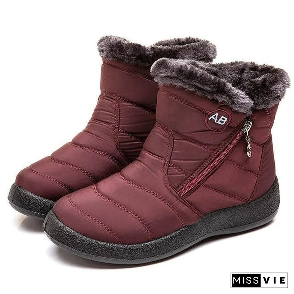Womens Boots Fashionable Waterproof Snow Shoes For Winter. Casual Lightweight Ankle