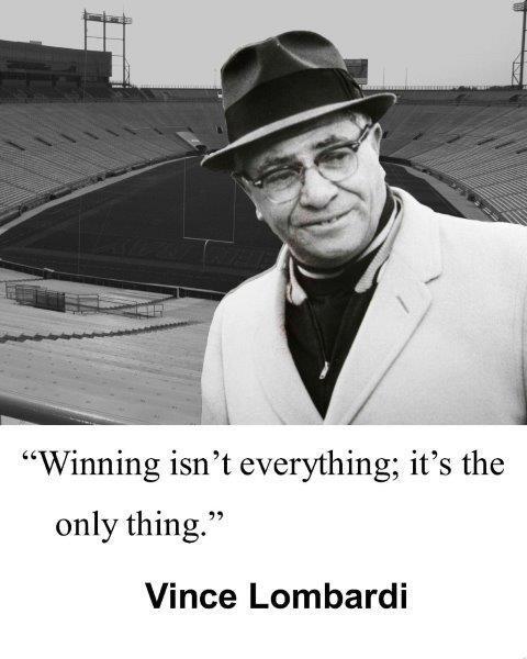 VINCE LOMBARDI Quote Winning is the Only Thing