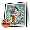 Diamond Painting - Partial Special Shaped Drill - Winter Birdhouse(Canvas|30*30cm)