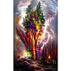 (50*80cm)Colorful Woods - Round AB Drill Diamond Painting