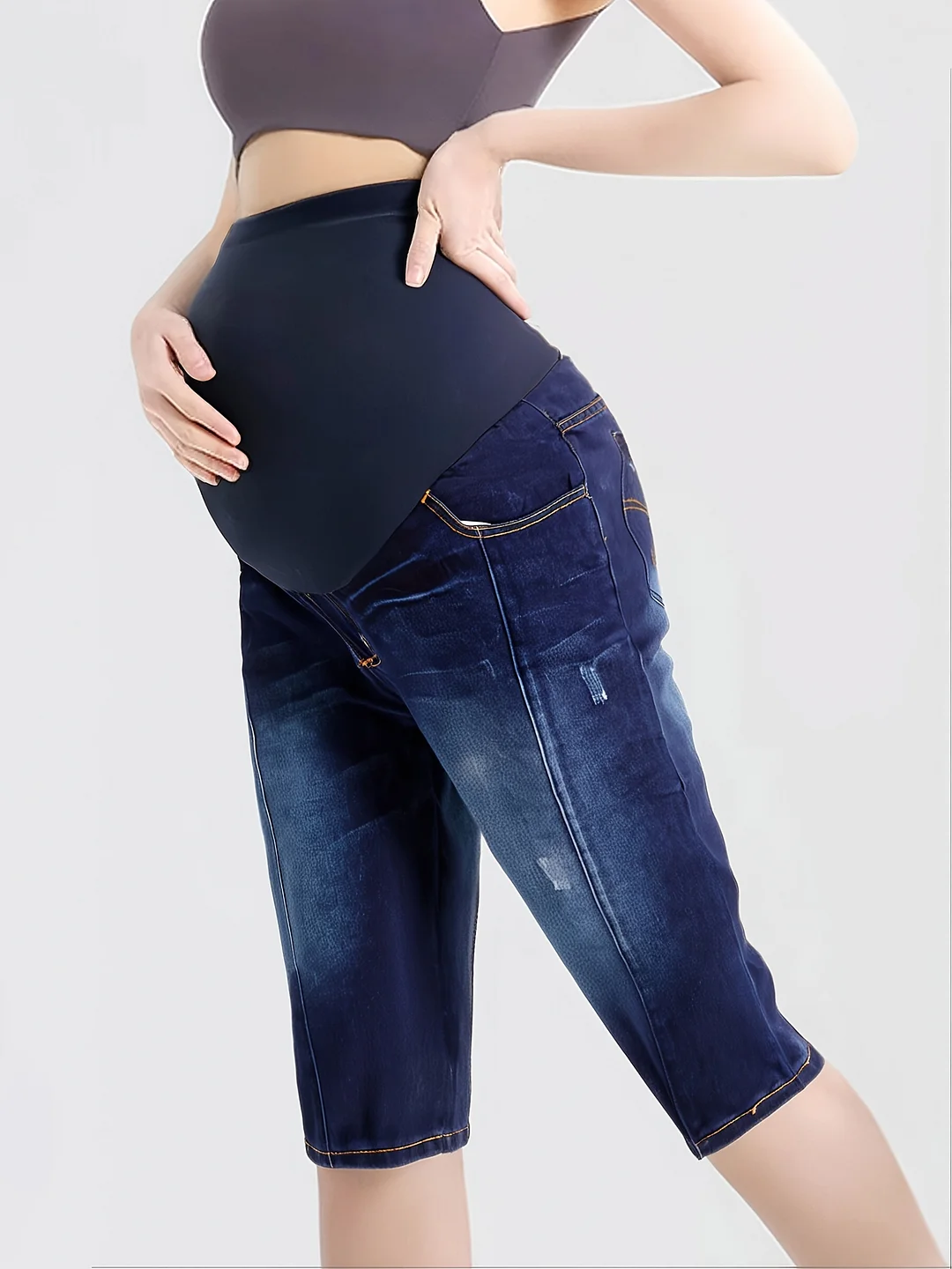 Maternity Seven-Eighth Pants High-Waisted Tummy Control Comfortable Spring Autumn Summer Model | IFYHOME