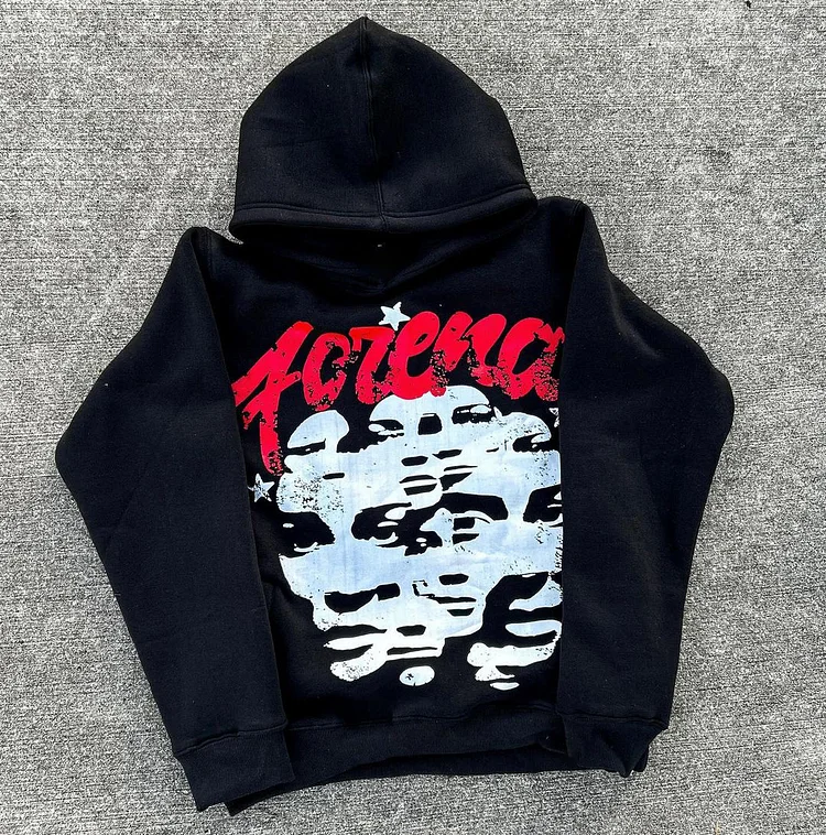Vintage Hip-Hop Reborn With Unity Graphic Fleece-Lined Hoodie
