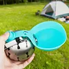2-In-1 Dog Water Bottle with Silicone Bowl No-Spill Stainless Steel Portable 285ml Dog Water Bottle Ideal for Walking Hiking & Travel