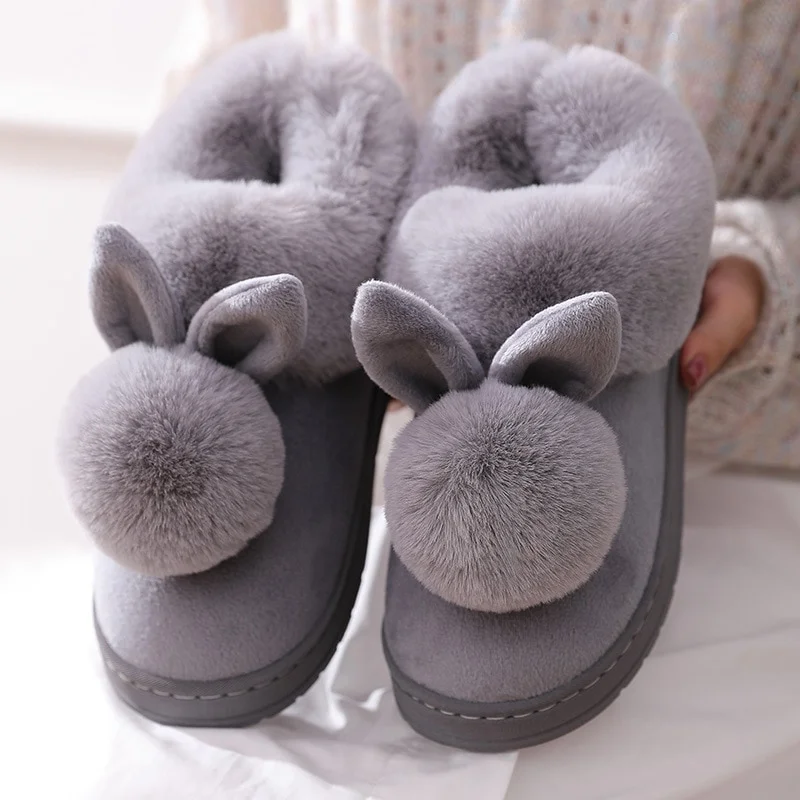 Letclo™ Winter Soft Bunny Plush Slippers letclo Letclo