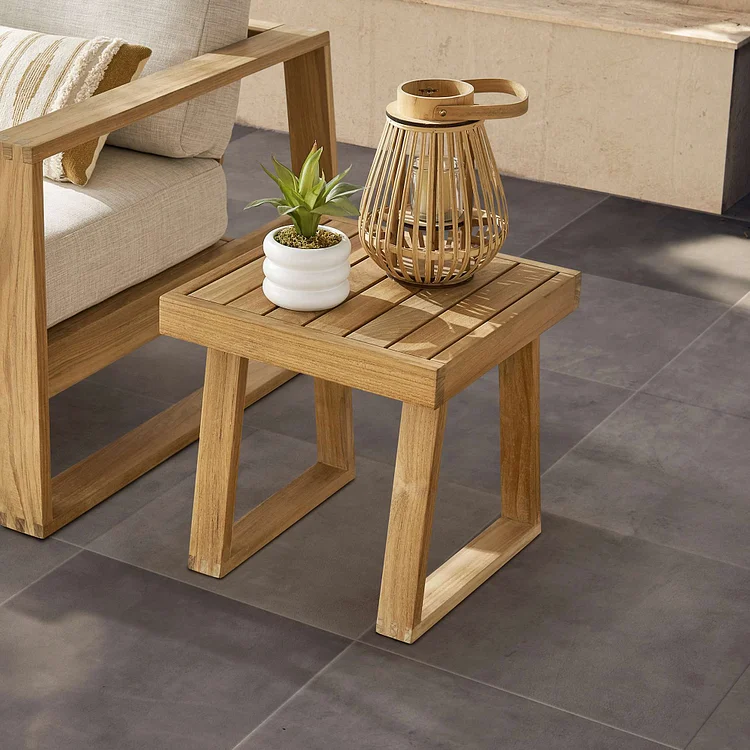 Rio Outdoor Teak Square Side Table